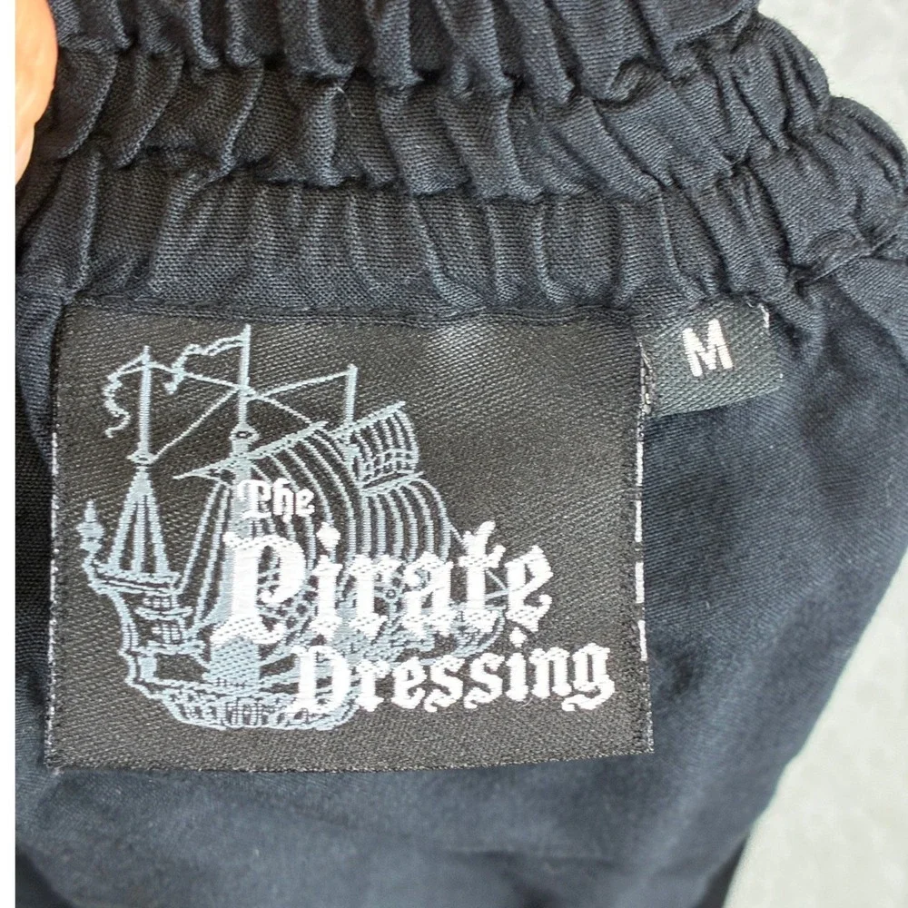 The Pirate Dressing Ruffle Tiered Skirt Womens M Black Renaissance Steampunk